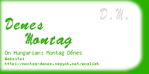denes montag business card